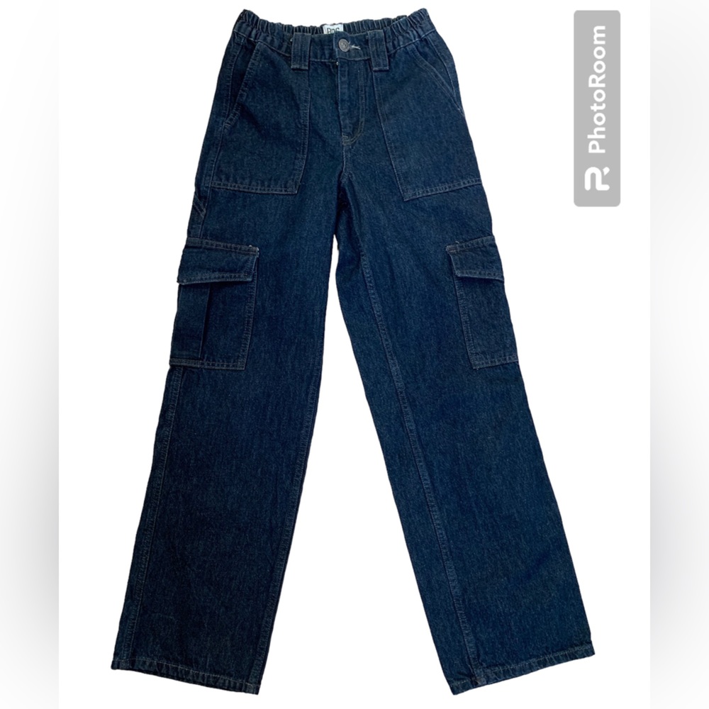 BDG Urban Outfitters High Waisted Skate Jean Cargo Pocket Dark Wash Denim 25